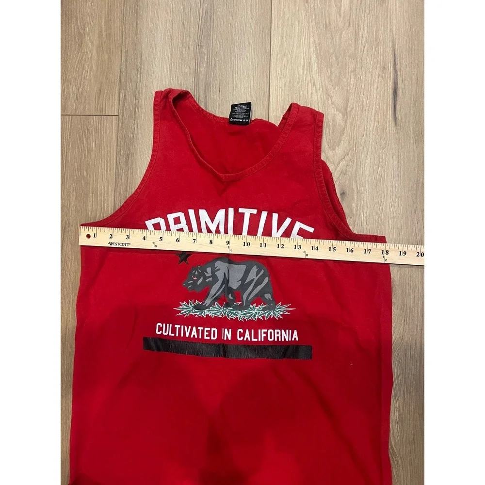 Primitive Apparel Red Tank Top Size Mens Medium Cultivated In California